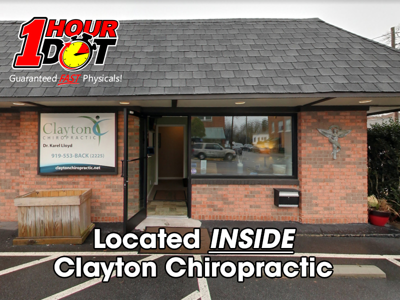 1 Hour DOT located inside Clayton Chiropractic